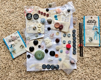 Buttons and Sewing Notions from 1940s on