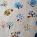 Hedgehogs and Trees - Japanese Cotton-Linen Fabric (Fat Quarter)
