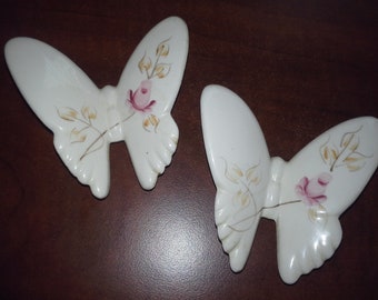 pair of ceramic butterflies
