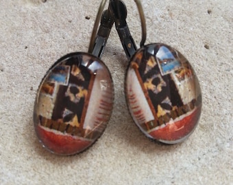 561 small oreillesovales earrings, Japanese inspired