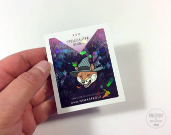 Spellcaster Shiba - Red - Enamel Pin