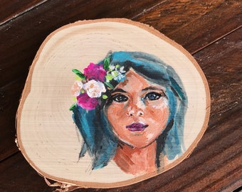 Girl with flowers in hair