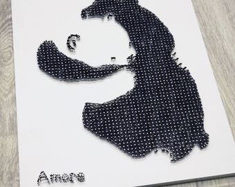 Black and white enamored bears