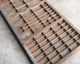 Vintage Wooden Printers Tray - letterpress drawer - hamilton printers drawer - letterpress cabinet drawer