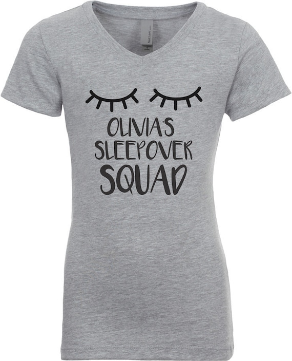 Personalized Sleepover Squad Shirt