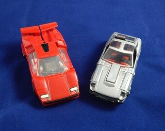 Vintage Pair of Transformer Cars Sideswipe & Bluestreak