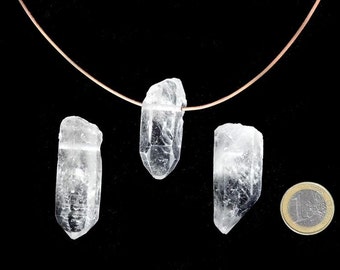 Rock crystal natural top with side hole