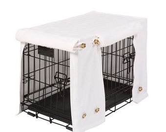 Washable Dog Crate Cover - Optic White
