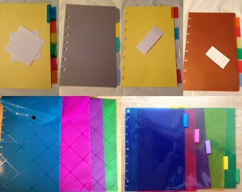 Discbound Notebook Planner Punched Accessories: Letter/Junior Dividers, Sheet Protector, Envelope TUL Arc Levenger Circa Happy Planner MAMBI