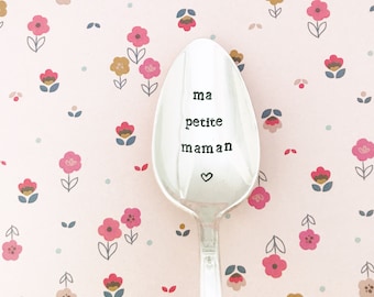 engraved spoon, personalized spoon, spoon vintage "mother" mothers, Juliette teaspoons