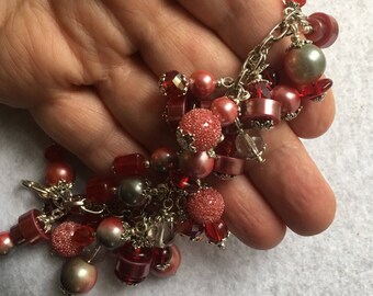 Vintage Handmade Beaded Charm Bracelet