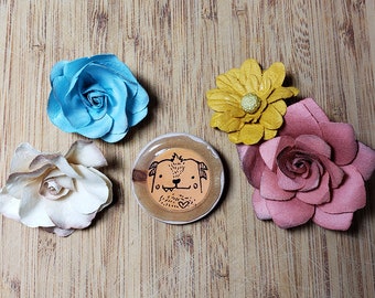 Peach Gruff Monster Wood Pin