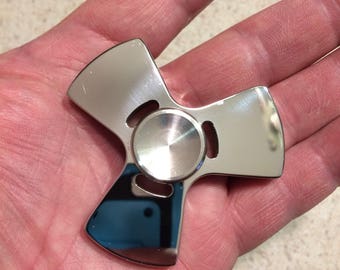 Stainless steel fidget spinner Tri-spinner bright finish Hand Spinner hand polished!