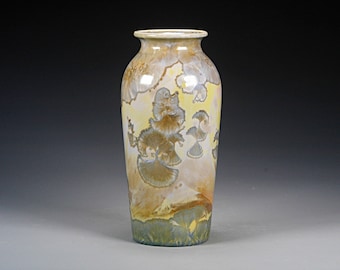 Ceramic Vase - Multicolored - Crystalline Glaze on High-Fired Porcelain - Hand Made Pottery - FREE SHIPPING - #E-5172