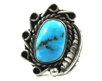 Ring, Turquoise, Sterling Silver Ring, Turquoise Ring, Silver Ring, Boho, Turquoise Jewelry, Boho Ring, Statement, Boho Jewelry, Rings