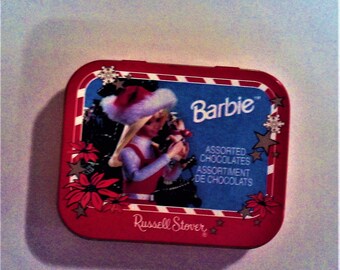 Russell Stover Barbie Christmas Tin Small BL 1112