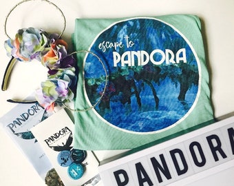Pandora World of Avatar Escape to Pandora Mint Tee Tshirt Walt Disney World Animal Kingdom