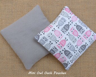 Ouch Pouch, Boo Boo Bag, Owls, Baby Shower Gift, Kids Therapy, Reusable Hot Cold Rice Bag, Microwave, InHer Inner Peace