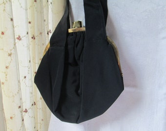 Vintage Ingber Black Pleated Purse