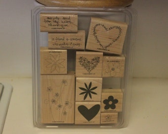 Stampin’ Up! Retired Simply Said wood mounted