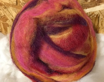 Alpaca Wool Roving, Spinning, Felting, Island Sunset