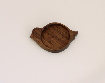 Bird blank hardwood fine finished - Walnut - 25.5 mm cavity - (X12-W)