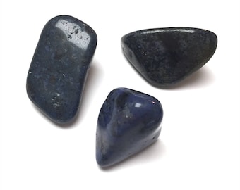 Dumortierite Tumbled Stones. Polished Stones. Dark Blue. Gemstone. Undrilled. Wire Wrapping Stone. 30mm - 45mm. One (1)