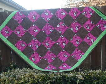 Baby Quilt - Laughing Monkey