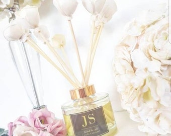 Flower reed diffuser refill bottles including new flower reeds- home fragrance