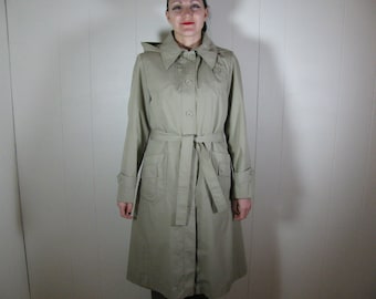 Vtg Khaki trench coat with removable lining size S M