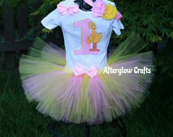 Big Bird Birthday Tutu Set, Seasame Street Birthday Tutu