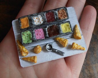Magnet / magnet - Ice Cream Ice cream polymer clay