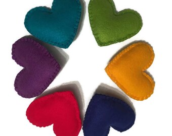 Sale Rainbow Heart Felt Brooches