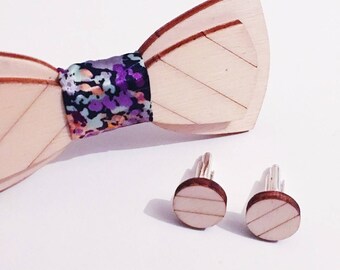 Floral Curtain, wooden bow
