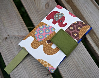 Elephants Journal Cover - Elephant Design A4 or A5 or A6 Notebook Cover - Elephant Design Handmade 2018 Diary Cover