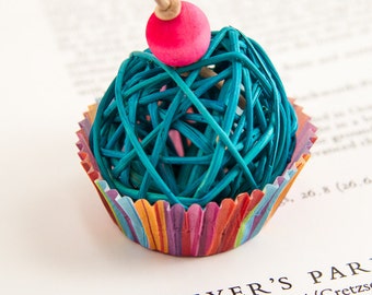 Mini Cupcakes - Bird Toy Foot Toy Small Animal Hamster Guinea Pig Bunny Rabbit Rat Chinchilla Hamster