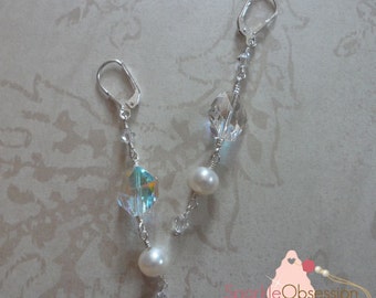 Swarovski Crystal Cosmic & Pearl Earrings