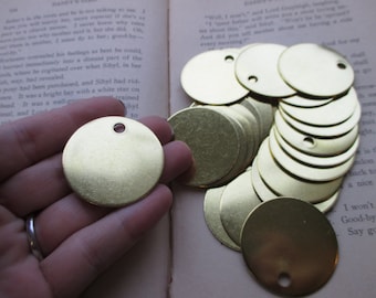 5 Brass 1.5 Inch Discs - 18 Gauge