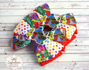 Sesame street hair bow Elmo hair bow Sesame street party outfit Abby cadabby outfit Birthday bows Elmo shirt Over the top bows