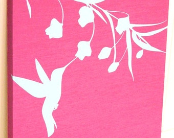 Pink Hummingbird Wall Art