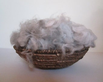 100% French Angora wool - gray