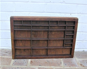 Vintage Letterpress Tray Vintage Wooden Letterpress Tray Letterpress Drawer 23 Sections