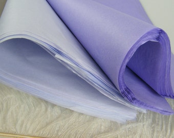 Pastel Purple Tissue Paper - Light Lilac & Lavender Combo Pack 48 Sheets 20" X 30" DIY Wedding - Bridal Baby Shower - Pom Pom Supplies