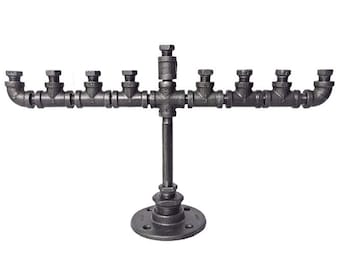 Industrial Pipe Menorah