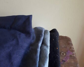 LINEN + WOOL FABRIC / mix bundle / remnants / runningthreads