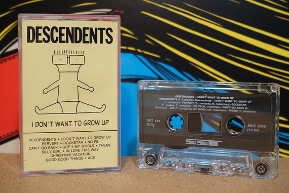 I Don't Want To Grow Up by Descendents Vintage Cassette Tape