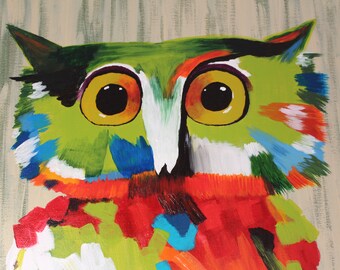 Colorful OWL canvas