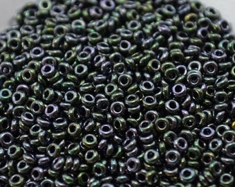 Demi Round Toho Seed Beads size 11 - Metallic Moss #89 (2"tube)