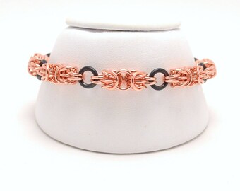 Tryzantine Bracelet in Copper and Black Niobium