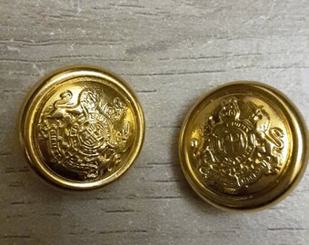 Vintage buttons gold 1960